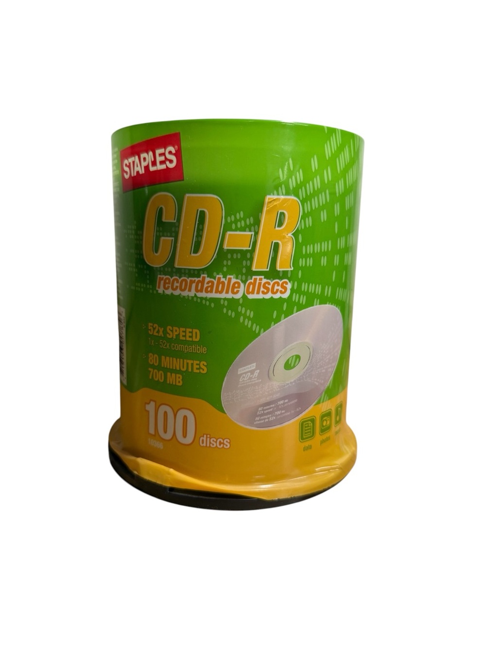 New Staples 100 Pack Blank CDs 700 mb Music Photos Documents